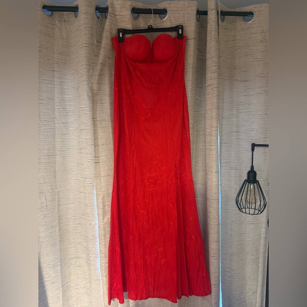 Red Strapless Dress